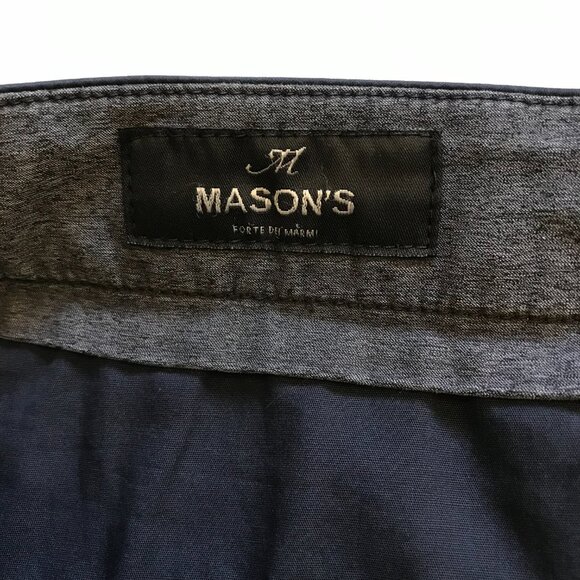 Mason's M Torino Travel Chino Pants Mens 48 32 Navy Blue Slim Fit Straight Leg - Picture 6 of 12